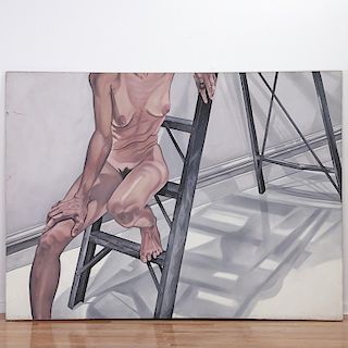 After Philip Pearlstein, painting