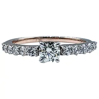 Brilliant Diamond & Rose Gold Engagement Ring