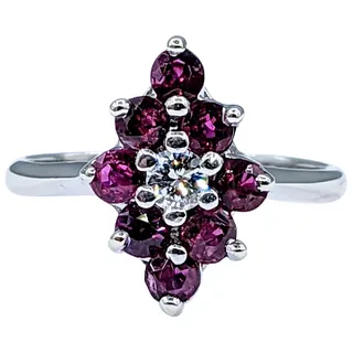 Stylish Ruby & Diamond Cocktail Ring