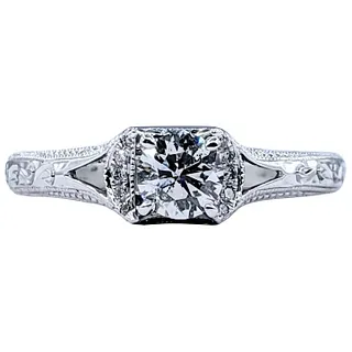 Neil Lane Engraved Diamond Engagement Ring