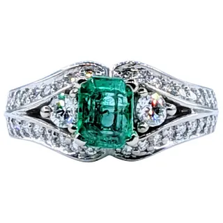 A. Jaffe Emerald & Diamond Ring
