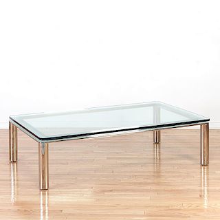 Pace style chrome plated cocktail table