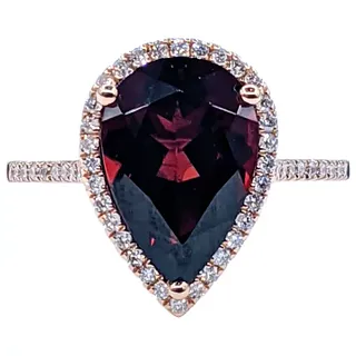 Sophisticated Garnet & Diamond Dress Ring