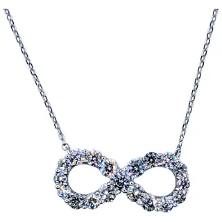 Brilliant Cut Diamond Infinity Symbol Necklace