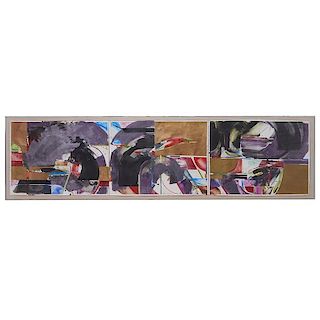 William Engel, large mixed media triptych