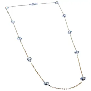Modern Brilliant Diamond Station Necklace