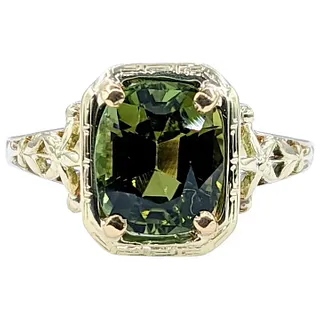 Vintage Green Tourmaline Dress Ring