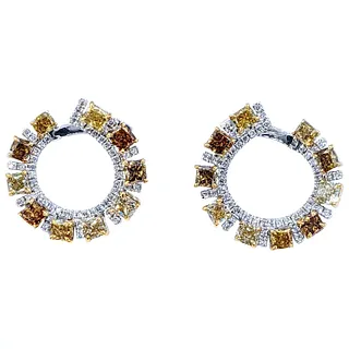 Exquisite Fancy Colored Diamond Earrings