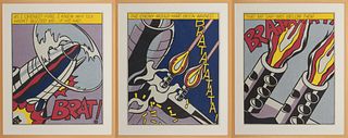 Roy Lichtenstein - Triptych: "As I Opened Fire" 1964