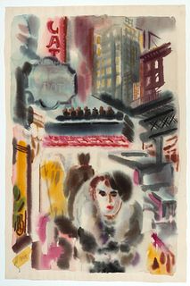 George Grosz - New York, Downtown Manhattan, 1933