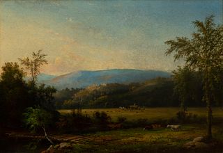 John White Allen Scott - Landscape with Hay Wagon, Possibly New Hampshire