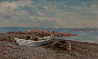 Frank Henry Shapleigh - "On Pleasant Beach Cohasset, Mass" 1893