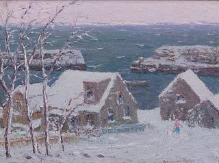 Morris Hall Pancoast - "The Little Harbor in Winter"