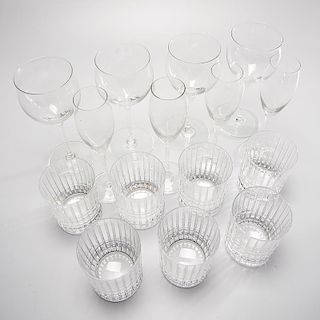 Group Cartier, Moser and Baccarat crystal barware