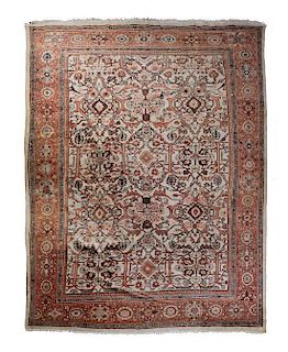 * A Mahal Wool Carpet, CIRCA 1900, Length 14 x width 11 feet.