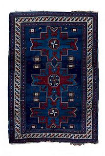 A Caucasian Kazak Wool Rug 5 feet x 4 feet.