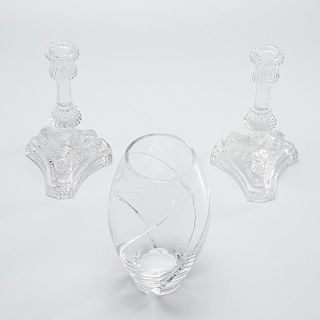 (3) Tiffany & Co. Crystal table articles