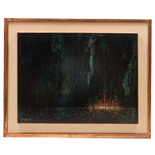 LEONARDO NIERMAN (Ciudad de México, 1932 - ) Sin título Firmado Acrílico sobre masonite. Enmarcado. 60 x 80 cm