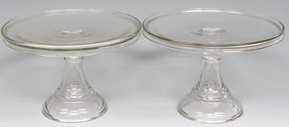 Pair of Glass Cake Stands