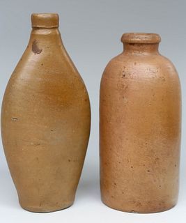 Stoneware Bottle and Flask