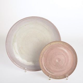 Beatrice Wood, (2) ceramic plates