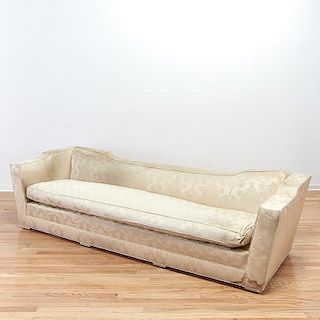 James Mont silk upholstered sofa