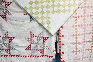 Two Pieced Quilts and a Quilt Top