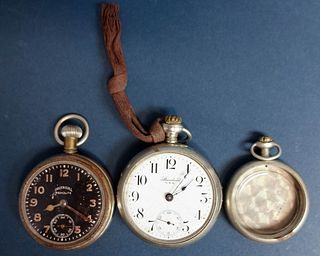 Two Pocket Watches and Case