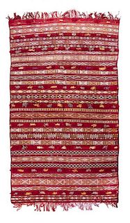 A Moroccan Wool Rug 8 feet 6 inches x 4 feet 9 inches.