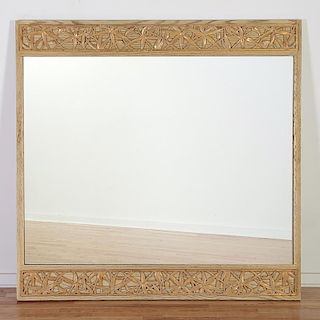 James Mont carved gilt wood wall mirror