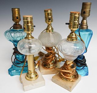 Five Glass Fluid Lamps