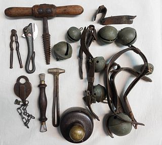 Antique Tools, Sleigh Bells, etc.