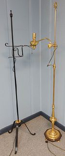 Iron and Brass Floor Lamps