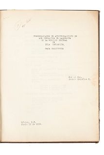 González, R. Jenaro. Posibilidades de Aprovechamientos de los Depósitos de Magnesita... México, 1938. Ilustrado. Firmado por autor.
