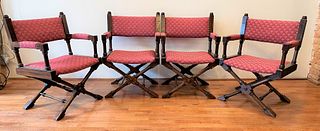 Set 4 Mid Century Campaign Chairs