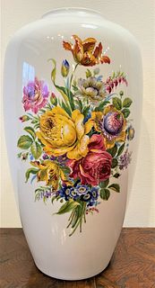 Tall Oversized Porcelain Vase by Heinrich