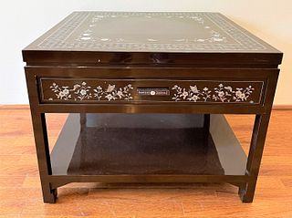 Korean Side Table with Mother of Pearl Inlay