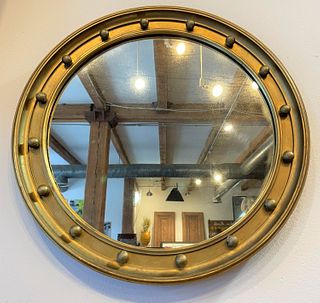 Round Gold Gilt Mirror