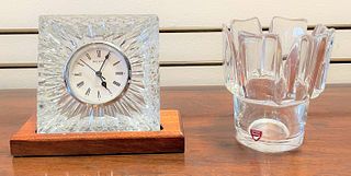 Collection Waterford Clock and Orrefors Sweden