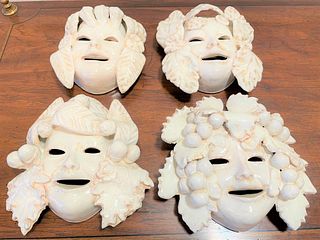 4 Seasons Masks Italian Pottery