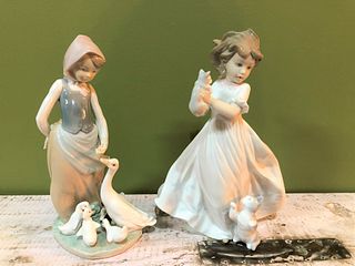 2003 Lladro Creation Girl with Geese