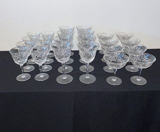 Set of 8 Gorham Red White Wine and Champagne Glasses
