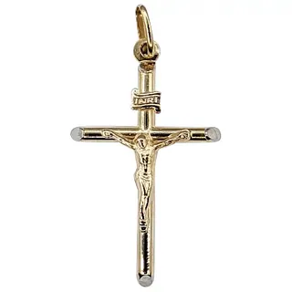 Detailed 14K Gold Crucifix Pendant