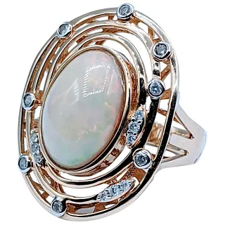 Dazzling Opal and Diamond Fashion Ring