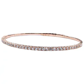 Diamond & 14K Rose Gold Tennis Bracelet with Titanium Core