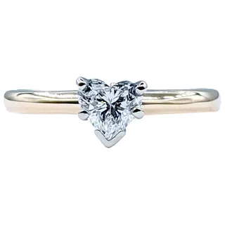 Stunning Heart Cut Solitaire Diamond Ring