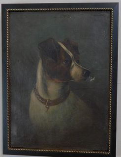 OLD PORTRAIT OF A TERRIER DOG