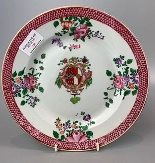 CHINESE FAMILLE ROSE PLATE,D 21CM