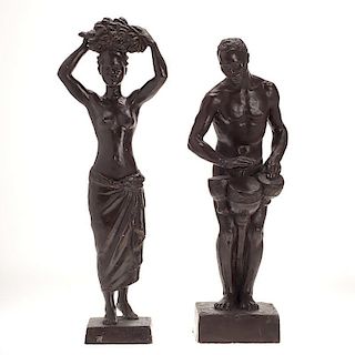Jean-Marie Camus, pair sculptures