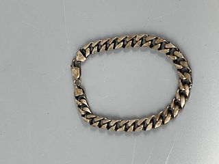 SILVER CURB LINK BRACELET 925 ,WEIGHT 28.6G